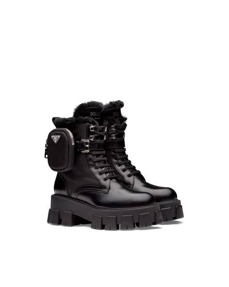 botas para mujer prada|Prada military boots.